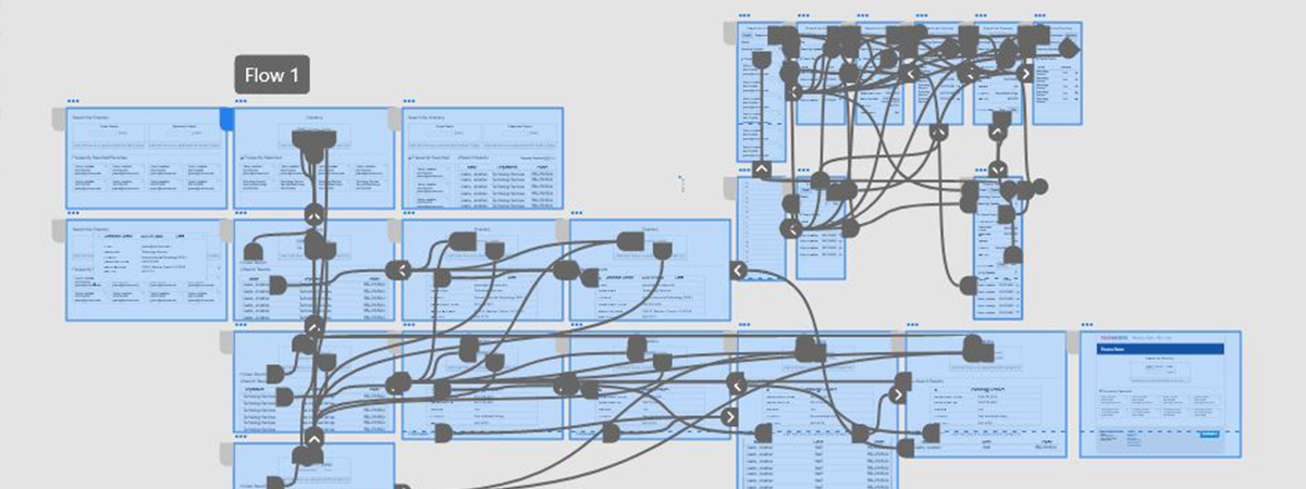 Screenshot of directory prototype
