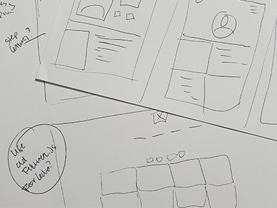 Sketch of portfolio layout